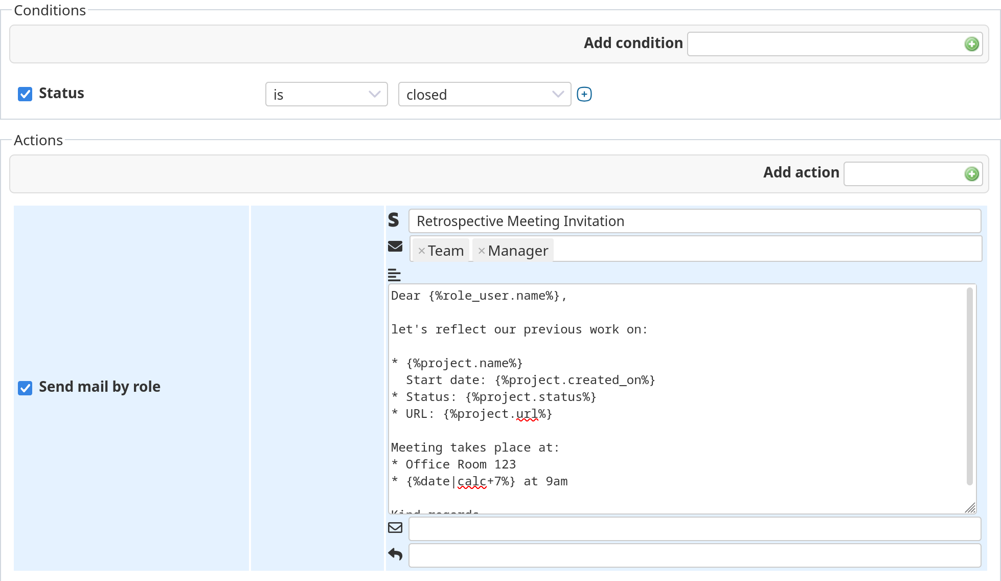 Redmine Automation Plugin