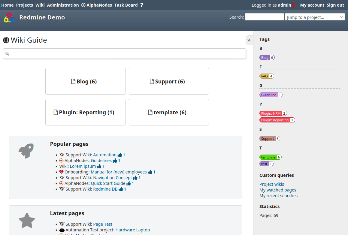 Redmine Wiki Guide Plugin