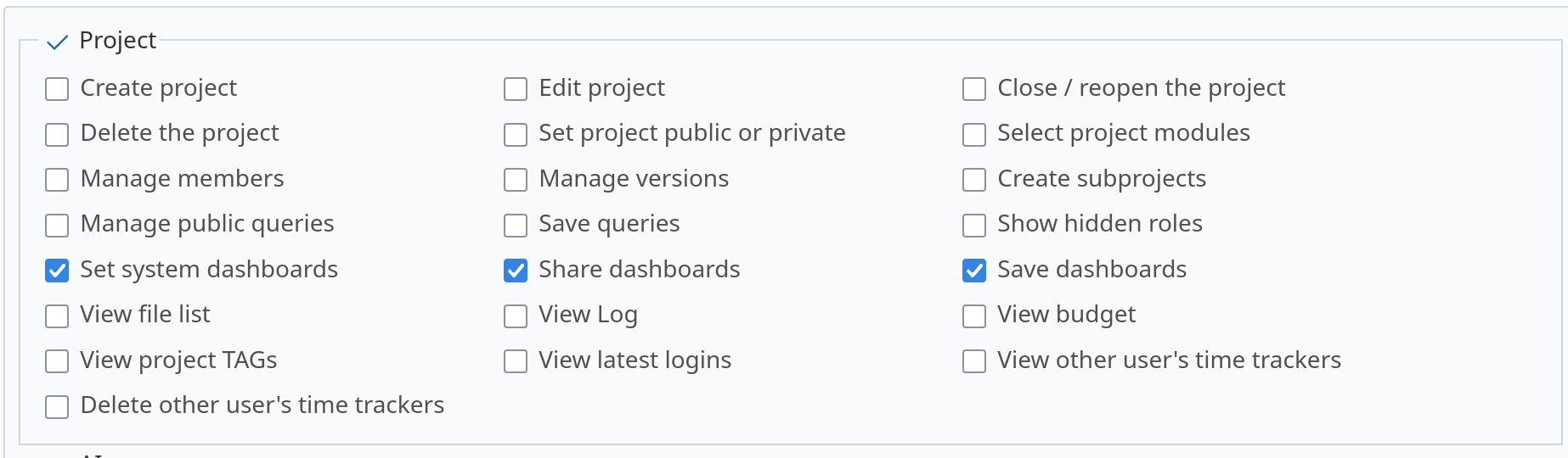 Redmine Dashboard Funktion