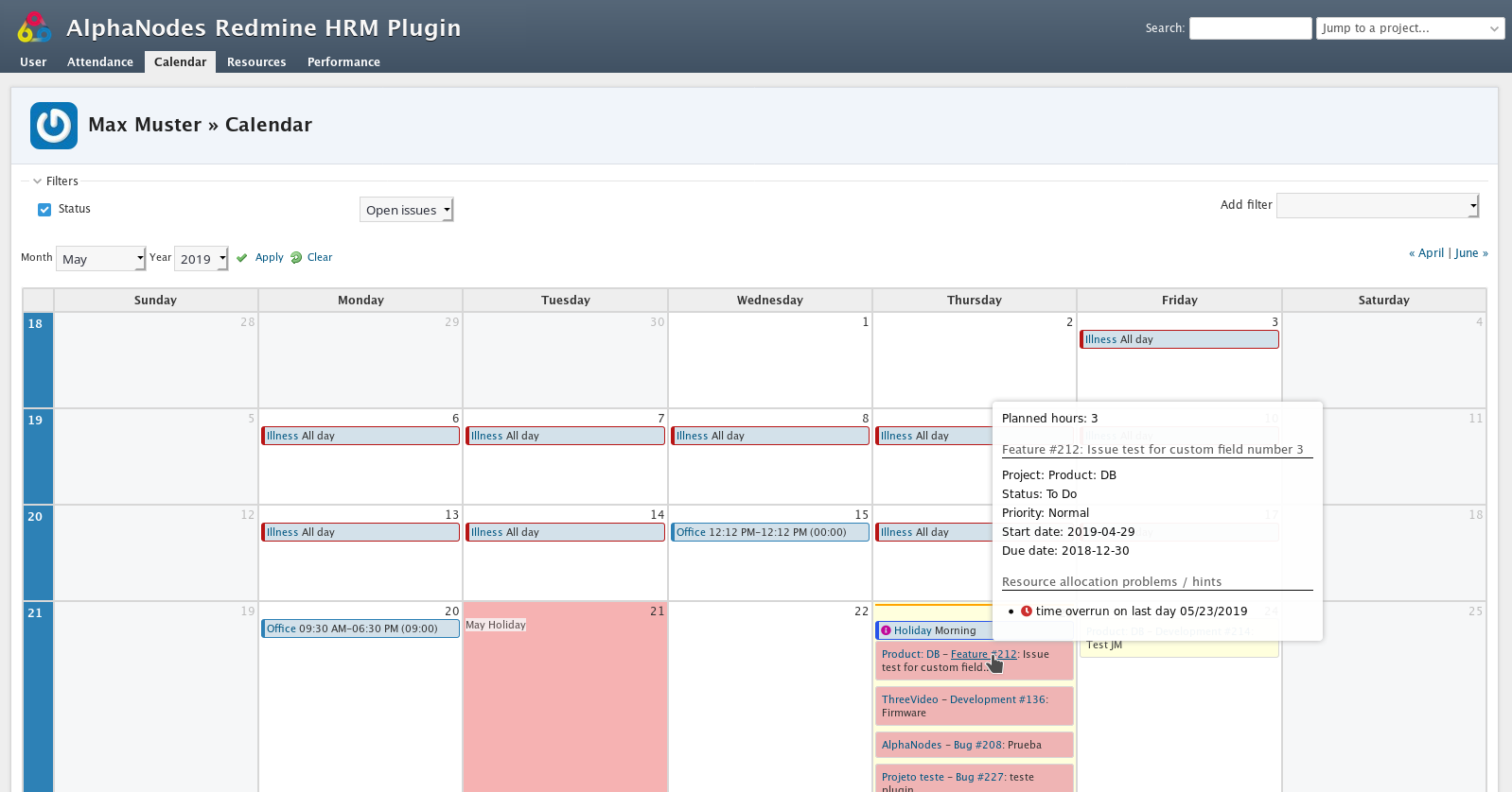 Leave management and attendance tracking with Redmine AlphaNodes