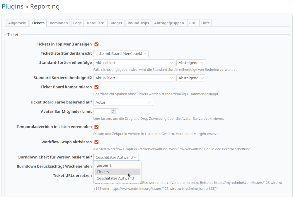 Redmine Reporting Plugin
