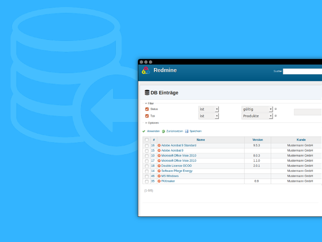 Asset Management with Redmine DB Plugin