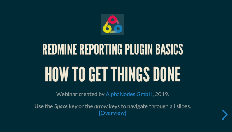 Redmine Reporting Plugin Web Seminar: Productivity