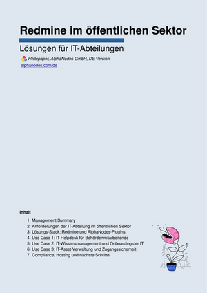 Cover Whitepaper Redmine im öffentlichen Sektor