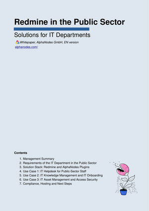 Cover Whitepaper Redmine in the Public Sector